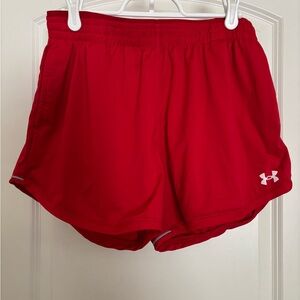 Under Armour Women's Vibrant Red Athletic Shorts